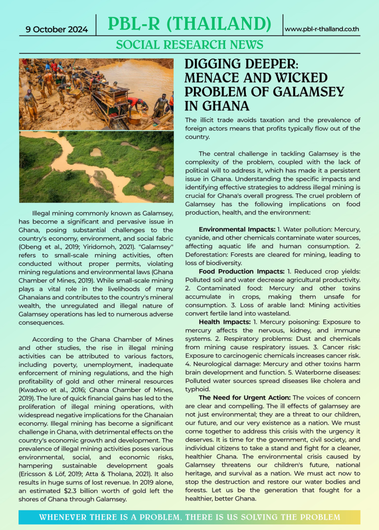 DIGGING DEEPER: MENACE AND WICKED PROBLEM OF GALAMSEY IN GHANA